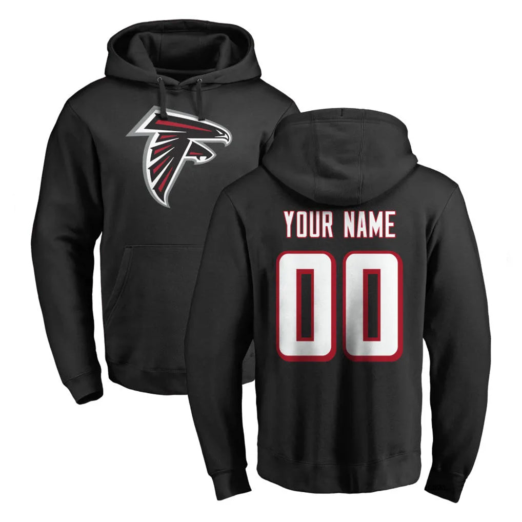 STECN Custom A.Falcons Black Salute to Service Hoodies Any Name & Numbers Stitched Jerseys