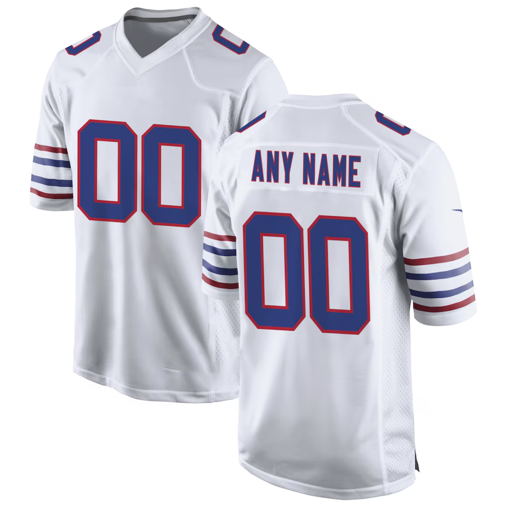 STECN Custom B.Bills White Alternate Game Stitched Jerseys