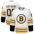 STECN Custom B.Bruins White Away Authentic Pro Stitched Jerseys