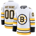 STECN Custom B.Bruins White Away Premium Stitched Jerseys