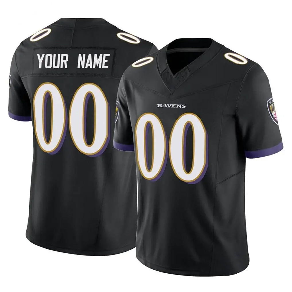 STECN Custom B.Ravens Black Vapor F.U.S.E. Limited Game Any Name & Numbers Stitched Jerseys