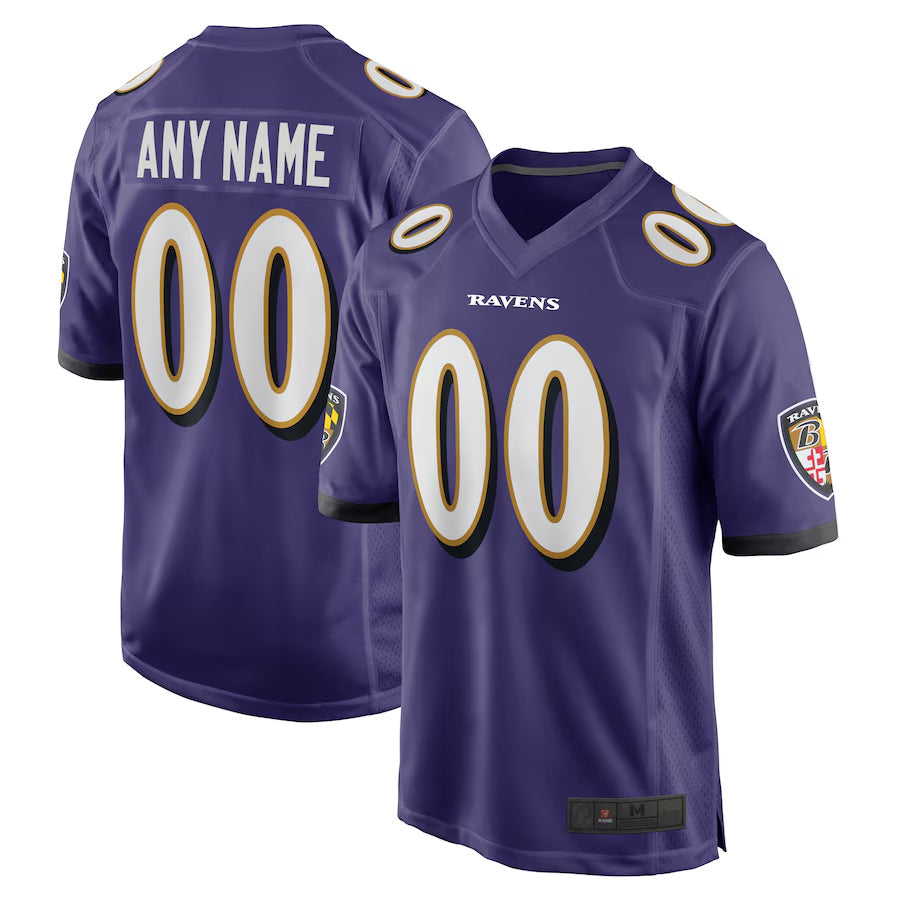 STECN Custom B.Ravens Purple Home Game Stitched Jerseys