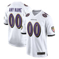STECN Custom B.Ravens White Home Game Stitched Jerseys