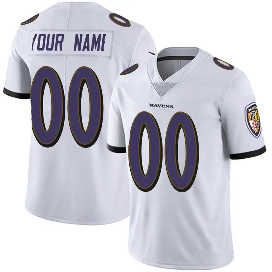 STECN Custom B.Ravens White Vapor F.U.S.E. Limited Stitched Jerseys