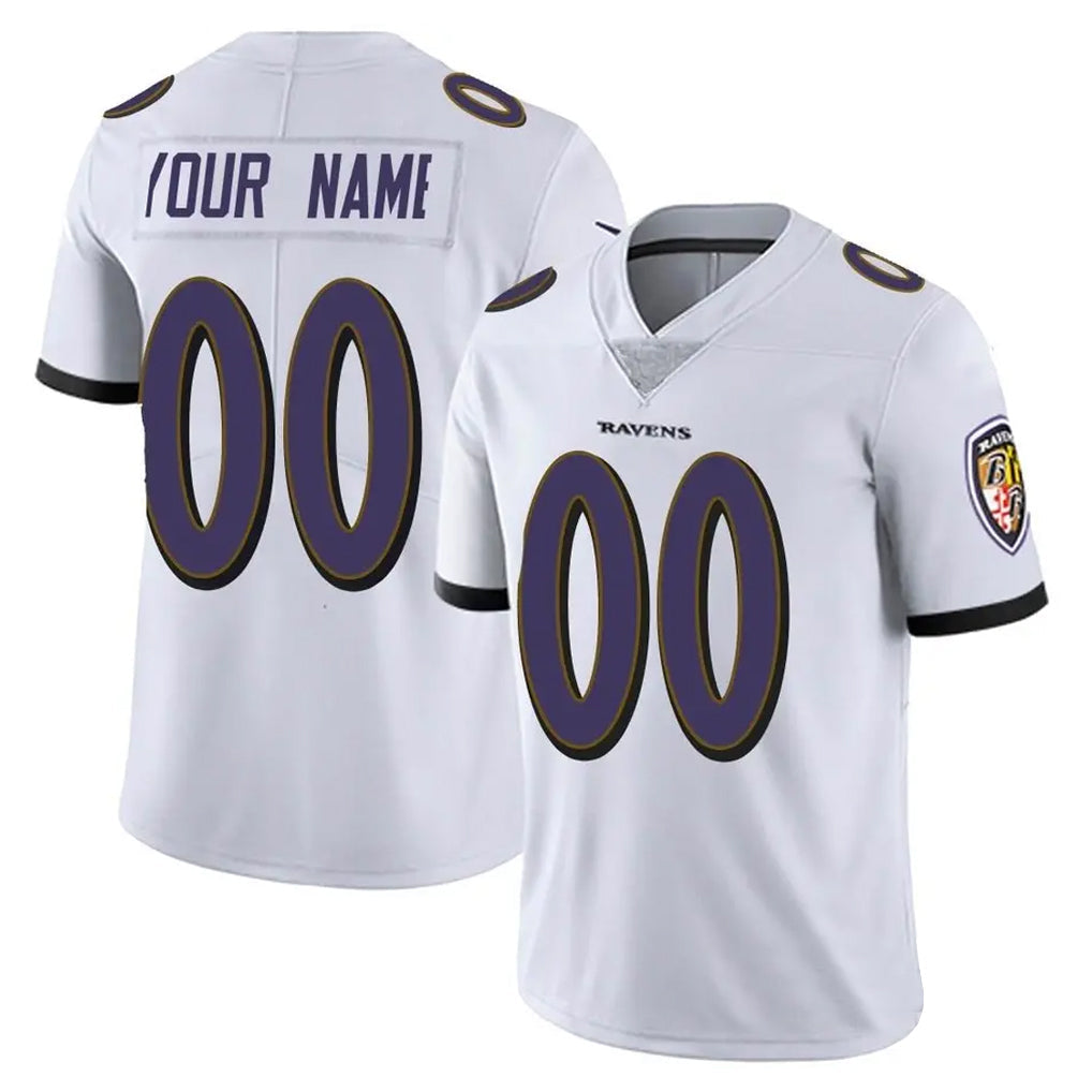 STECN Custom B.Ravens White Vapor Untouchable Game Any Name & Numbers Stitched Jerseys