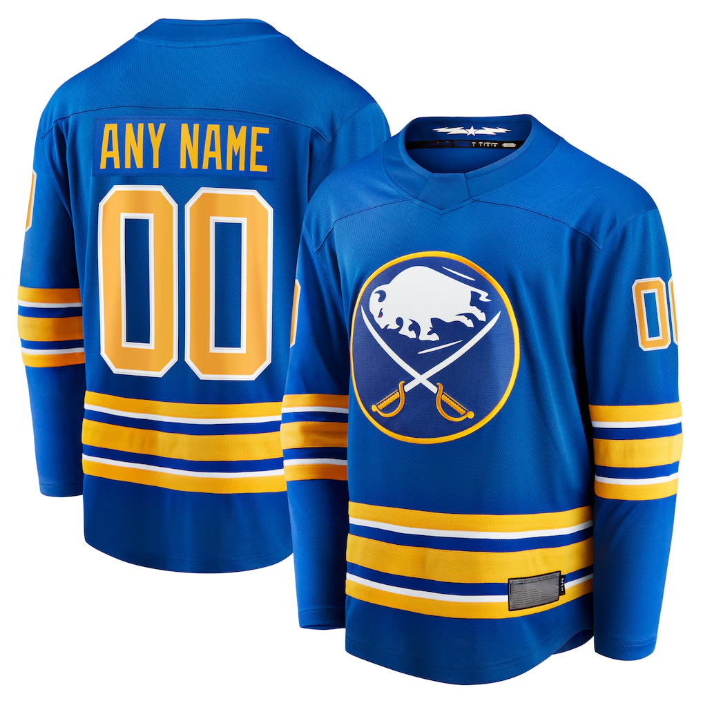 STECN Custom B.Sabres Royal Home Breakaway Stitched Jerseys