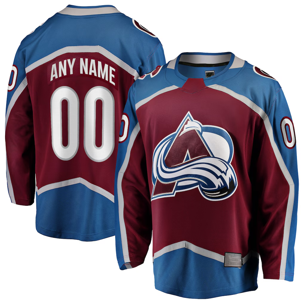 STECN Custom C.Avalanche Maroon Home Breakaway Jerseys