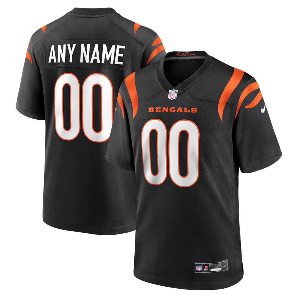 STECN Custom C.Bengals Black Game Stitched Jerseys