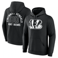 STECN Custom C.Bengals Black Personalized Name & Number Pullover Hoodie Stitched Jerseys