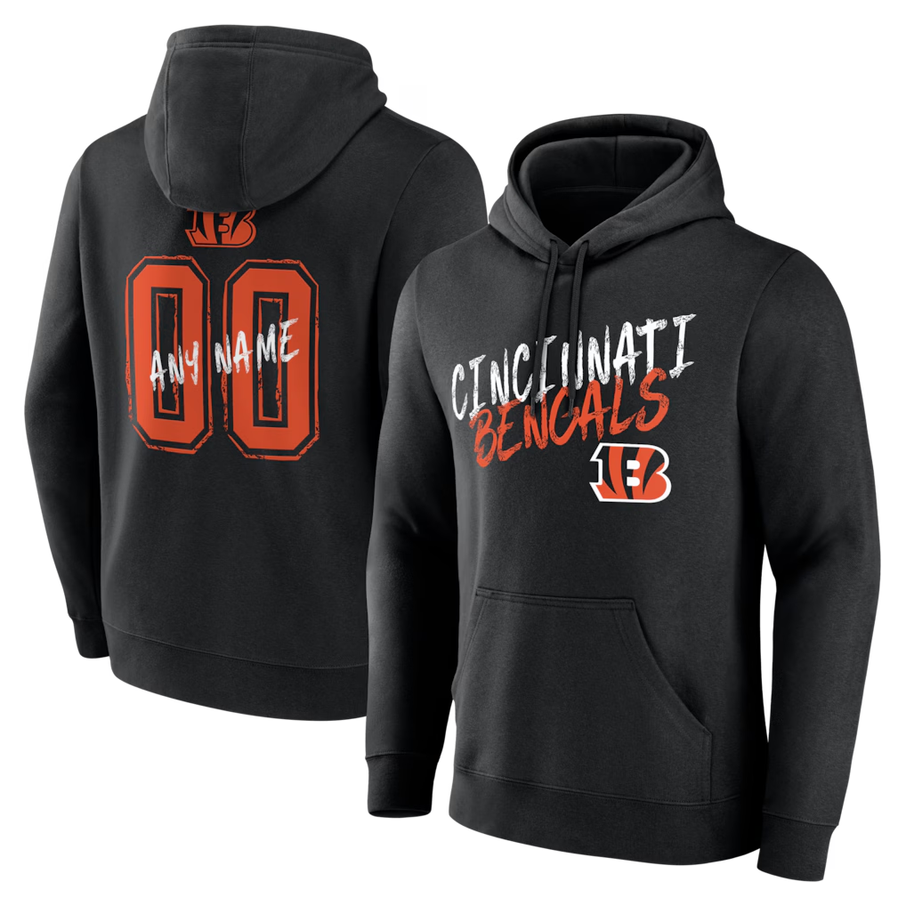 STECN Custom C.Bengals Gray Big & Tall Team Authentic Custom Hoodie Stitched Jerseys