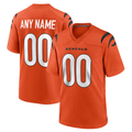 STECN Custom C.Bengals Orange Alternate Game Stitched Jerseys