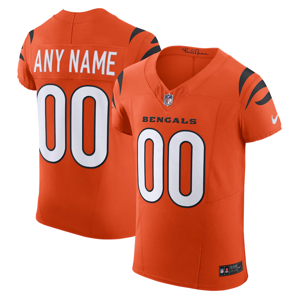 STECN Custom C.Bengals Orange Alternate Vapor F.U.S.E. Elite Stitched Jerseys