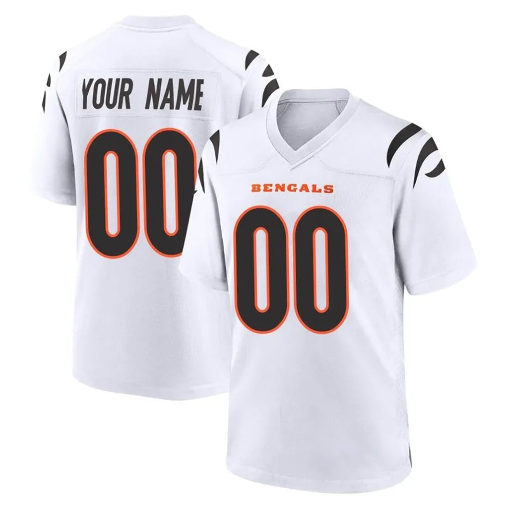 STECN Custom C.Bengals White Home Game Any Name & Numbers Stitched Jerseys
