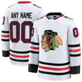 STECN Custom C.Blackhawks White Away Premium Jerseys