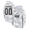 STECN Custom C.Browns Arctic Camo Salute to Service Hoodies Limited Any Name & Numbers Stitched Jerseys