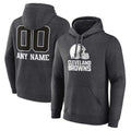 STECN Custom C.Browns Charcoal Primetime Logo Hoodie Any Name & Numbers Stitched Jerseys