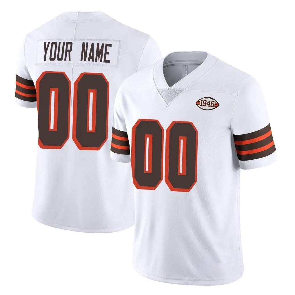 STECN Custom C.Browns White Limited Vapor Untouchable Home Game Any Name & Numbers Stitched Jerseys