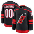 STECN Custom C.Hurricanes Black Home Premium Stitched Jerseys