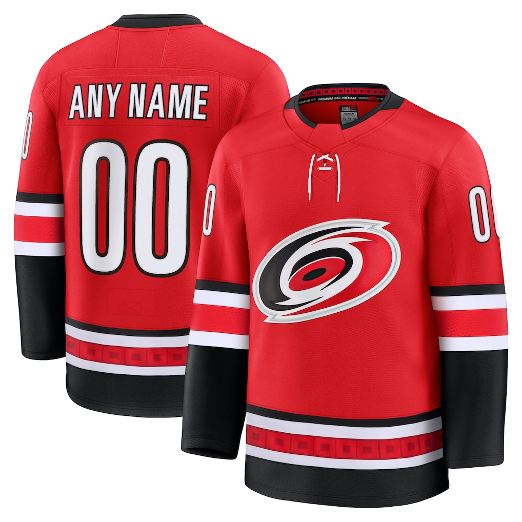 STECN Custom C.Hurricanes Red Alternate Premium Stitched Jerseys
