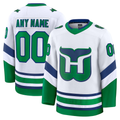STECN Custom C.Hurricanes White Throwback Premium Stitched Jerseys