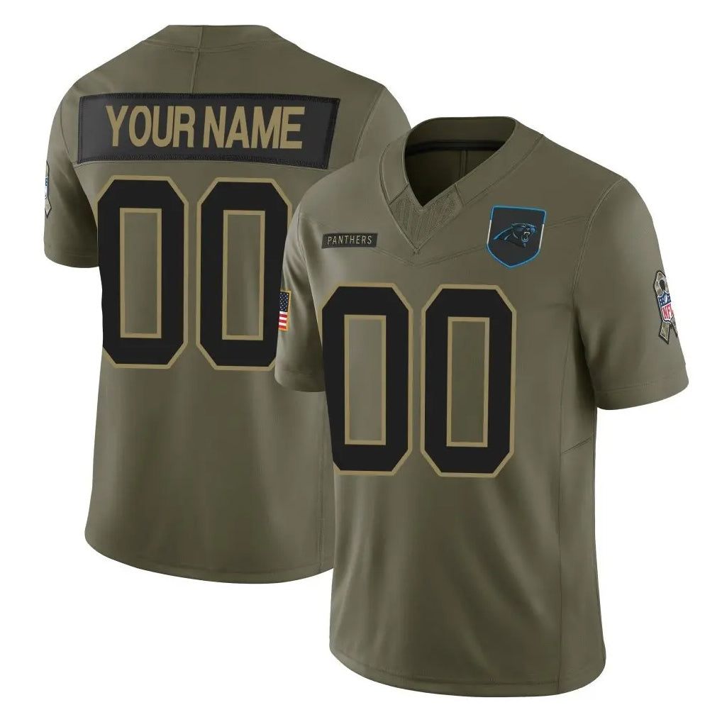 STECN Custom C.Panthers Olive 2025 Salute to Service Limited Home Game Any Name & Numbers Stitched Jerseys