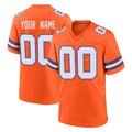 STECN Custom D.Broncos Orange Alternate Collection Throwback Game Any Name & Numbers Stitched Jerseys