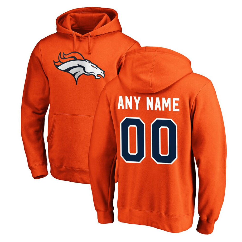 STECN Custom D.Broncos Orange Pullover Hoodie Limited Any Name & Numbers Stitched Jerseys