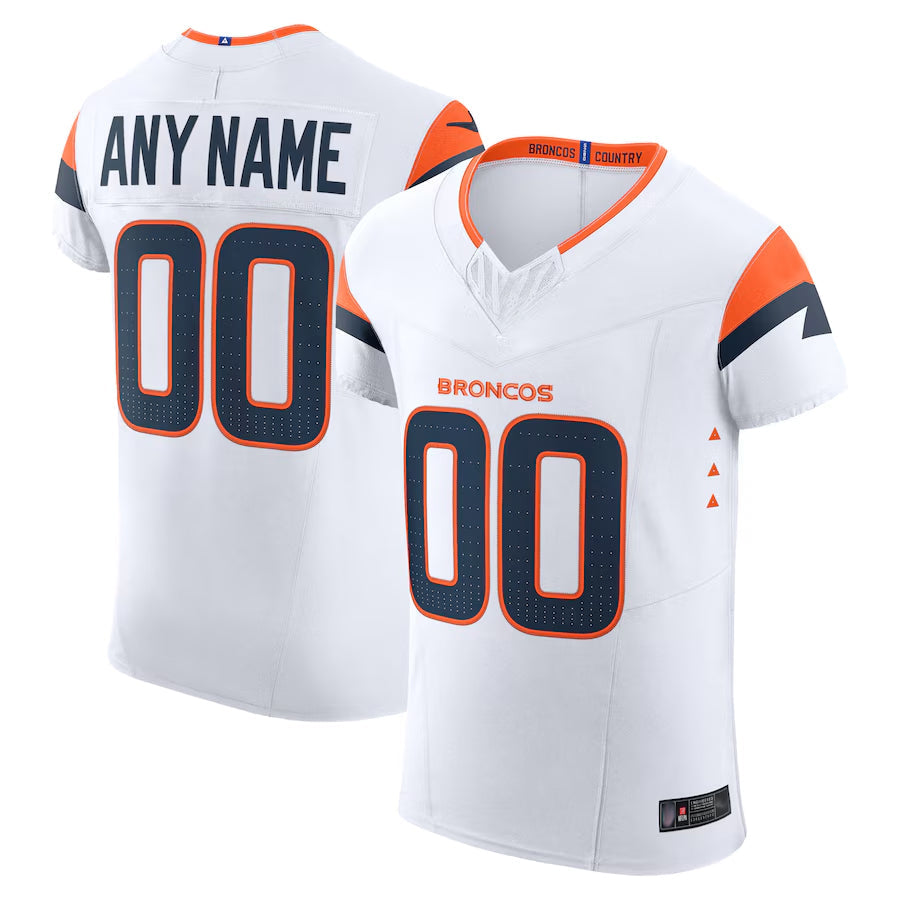 STECN Custom D.Broncos Vapor F.U.S.E. Elite White Stitched Jerseys