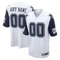 STECN Custom D.Cowboys White-Navy Home Game Any Name & Numbers Stitched Jerseys