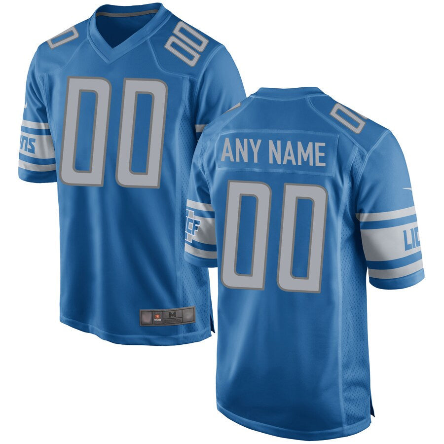 STECN Custom D.Lions Blue Replica Game Stitched Jerseys