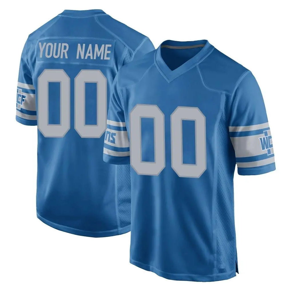 STECN Custom D.Lions Blue Vapor Untouchable Throwback Game Any Name & Numbers Stitched Jerseys