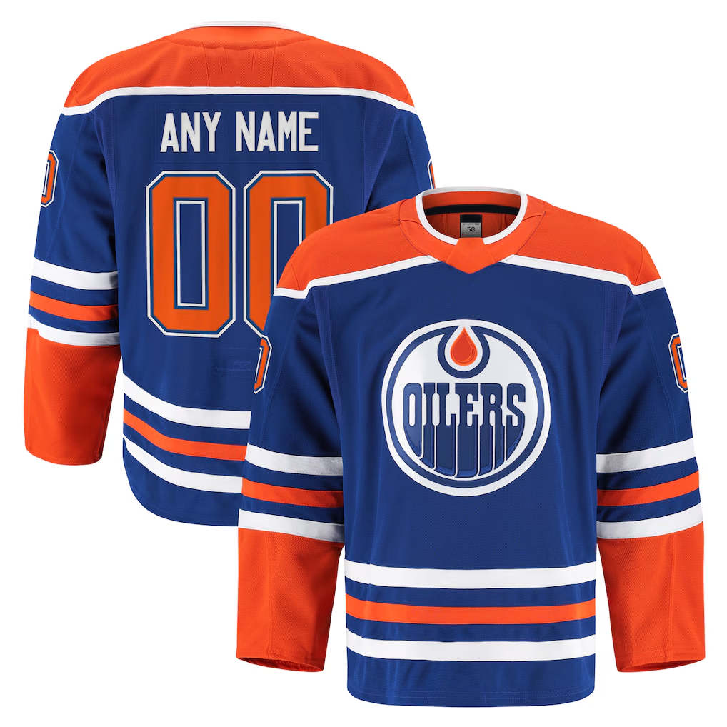 STECN Custom E.Oilers Royal Home Authentic Pro Jerseys