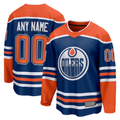 STECN Custom E.Oilers Royal Home Breakaway Jerseys