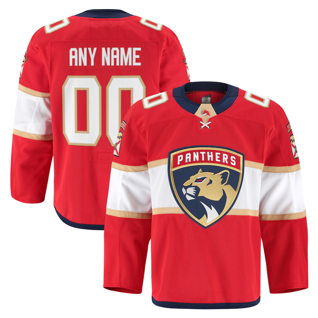 STECN Custom F.Panthers Red Home Authentic Pro Jerseys