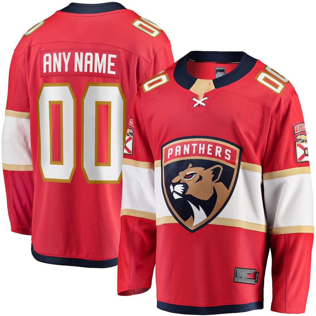 STECN Custom F.Panthers Red Home Breakaway Jerseys