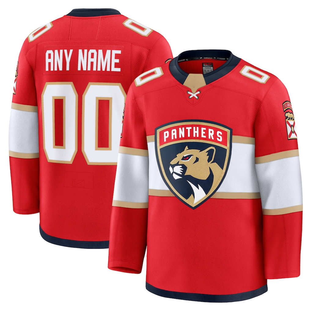 STECN Custom F.Panthers Red Home Premium Jerseys