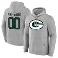 STECN Custom GB.Packers Gray Circuit Logo Pullover Hoodies Limited Game Any Name & Numbers Stitched Jerseys