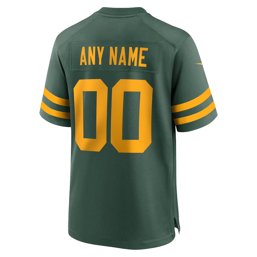 STECN Custom GB. Packers Green Alternate Game Stitched Jerseys