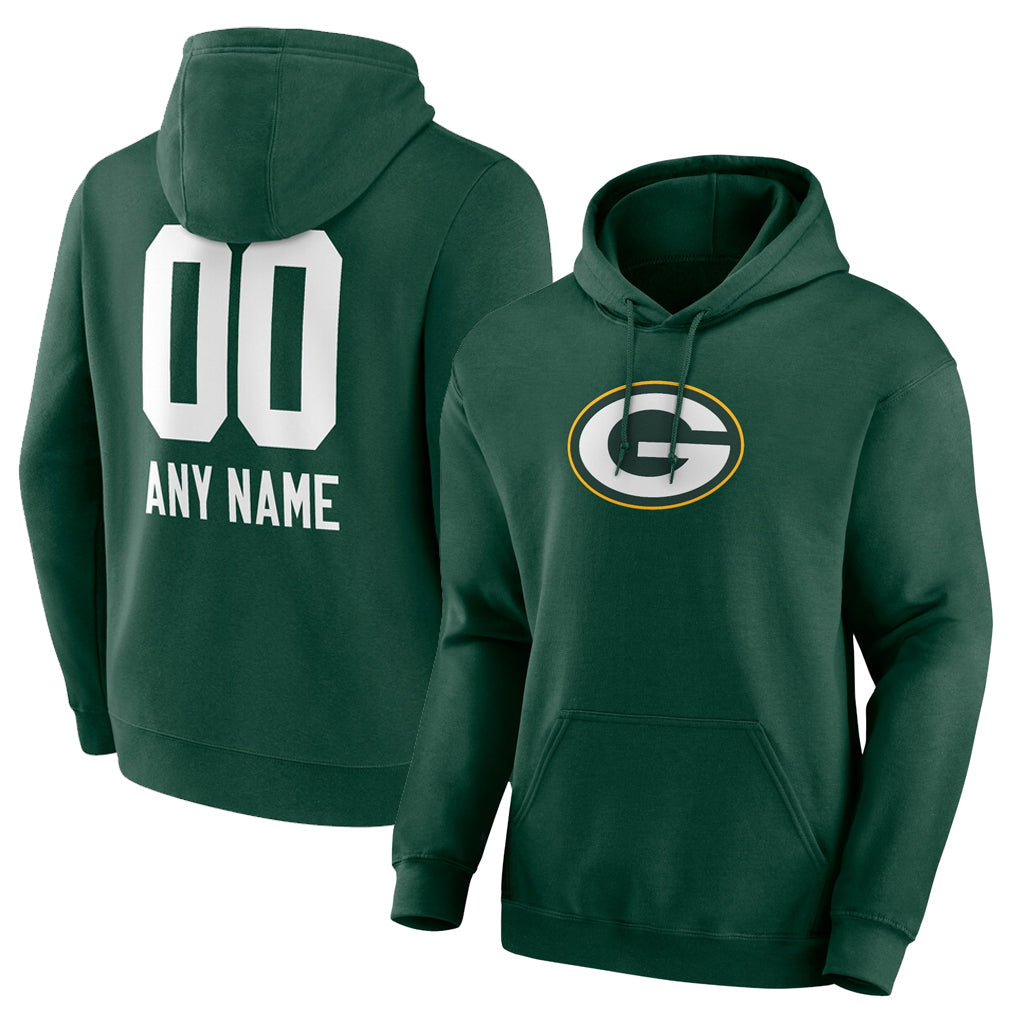 STECN Custom GB.Packers Green Logo Pullover Hoodies Limited Game Any Name & Numbers Stitched Jerseys