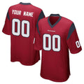 STECN Custom H.Texans Red Home Game Any Name & Numbers Stitched Jerseys