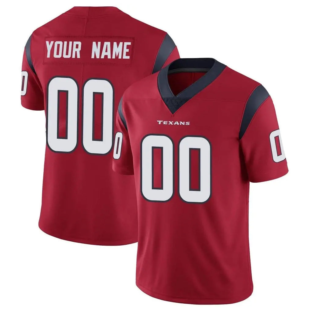 STECN Custom H.Texans Red Limited Vapor Untouchable Home Game Any Name & Numbers Stitched Jerseys