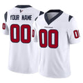 STECN Custom H.Texans White Limited Vapor F.U.S.E. Home Game Any Name & Numbers Stitched Jerseys