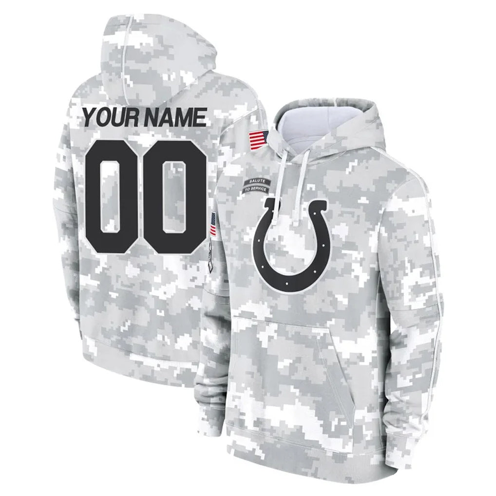 STECN Custom IN.Colts Arctic Camo Salute to Service Hoodies Limited Game Any Name & Numbers Stitched Jerseys