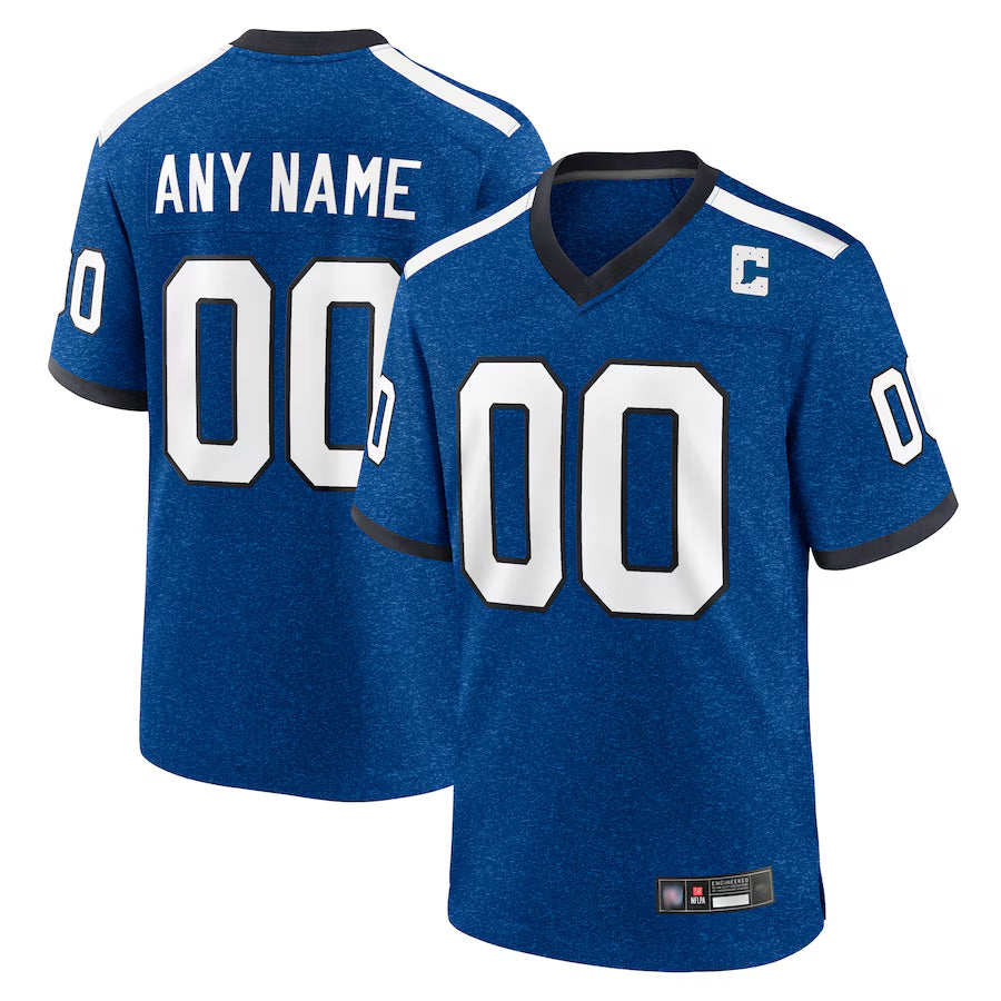 STECN Custom IN.Colts Blue Indiana Nights Replica Game Stitched Jersey
