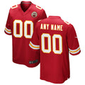 STECN Custom KC.Chiefs Red Replica Game Stitched Jerseys