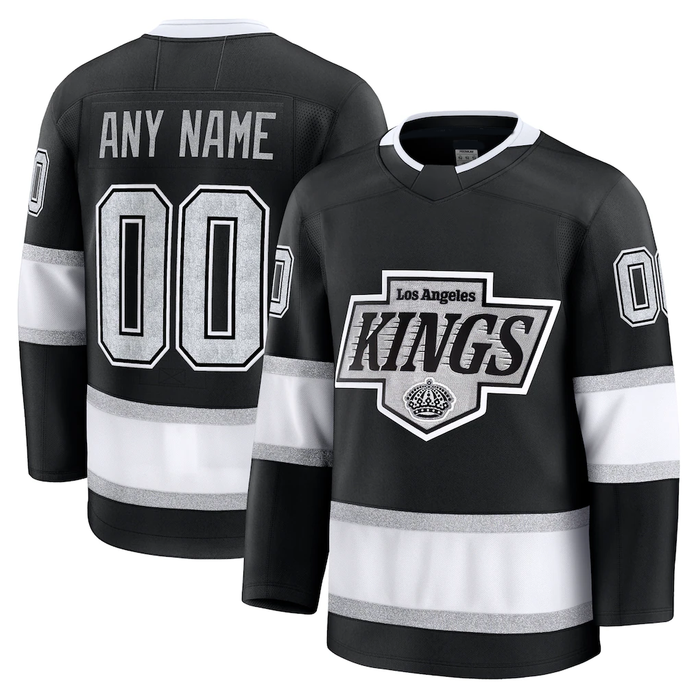 STECN Custom LA.Kings Black Home Premium Jerseys