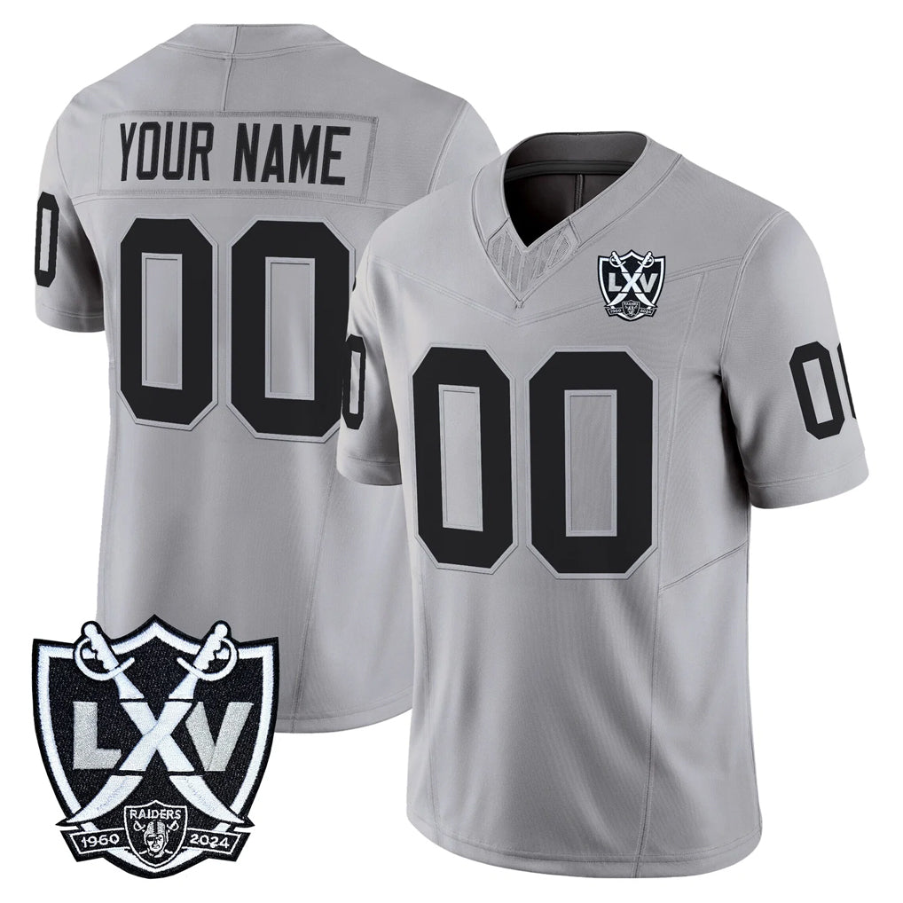 STECN Custom LV.Raiders Gray 2026 Vapor Limited Home Game Any Name & Numbers Stitched Jerseys