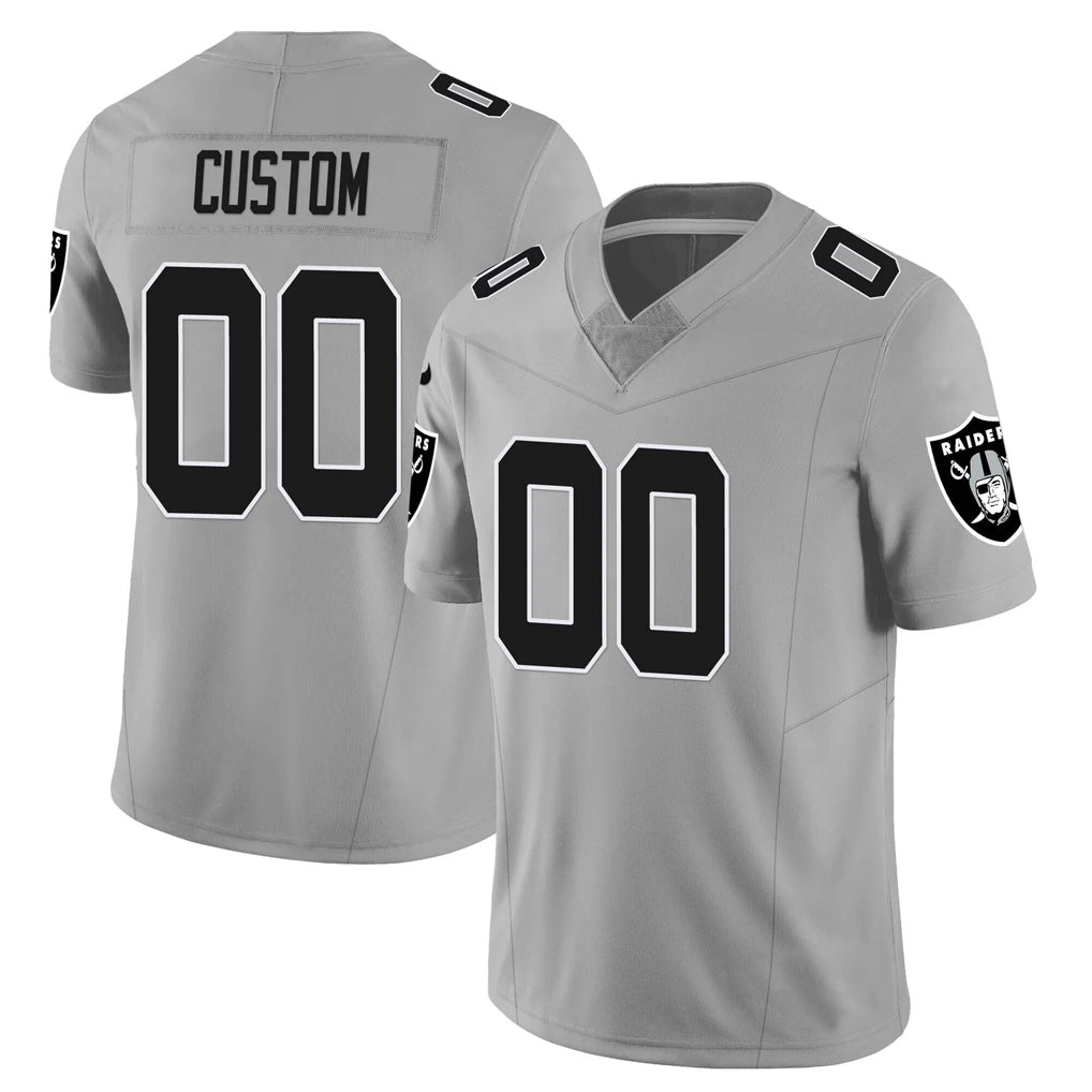 STECN Custom LV.Raiders Gray Limited Vapor F.U.S.E. Home Game Stitched Jerseys