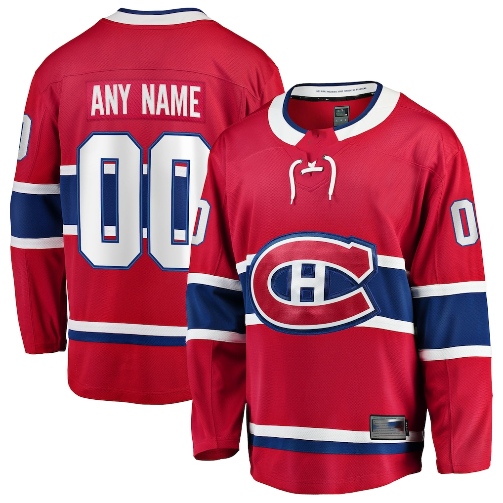 STECN Custom M.Canadiens Red Home Breakaway Jerseys
