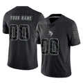 STECN Custom MN.Vikings Black Limited Reflective Home Game Any Name & Numbers Stitched Jerseys